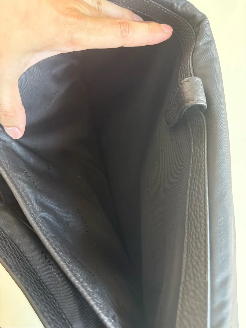 Coach Black Pebbled Leather Messenger